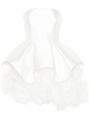Květinové večerní šaty Ana Radu bílé