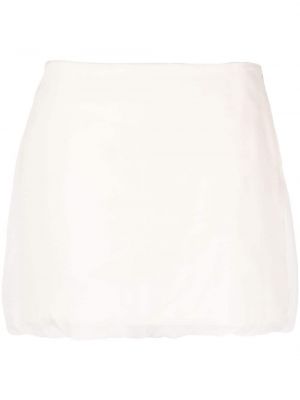 Hedvábné saténové mini sukně Blanca Vita bílé