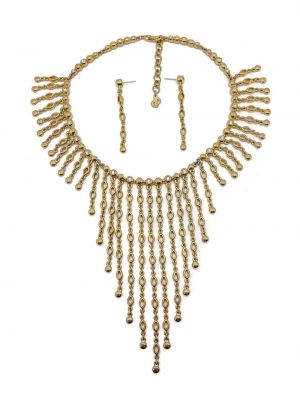 Kolczyki z kryształkami Jennifer Gibson Jewellery złote