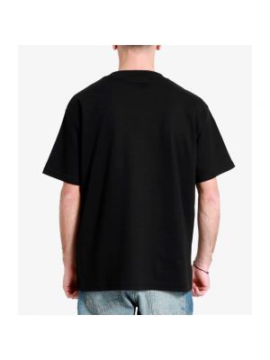 Camisa de algodón de cuello redondo bootcut Gcds negro