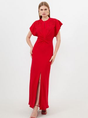 Ажурное длинное платье Karen Millen красное