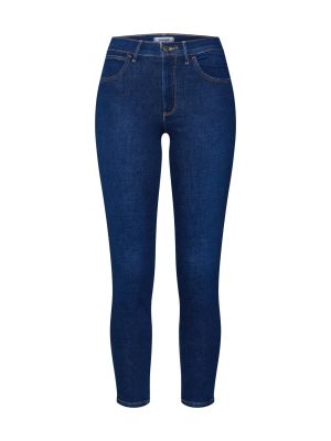 Skinny fit džínsy s vysokým pásom Wrangler modrá