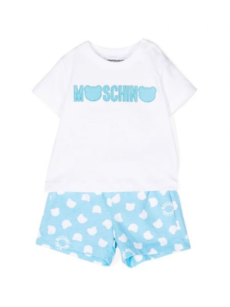 Bomuld shorts for piger Moschino Kids hvid