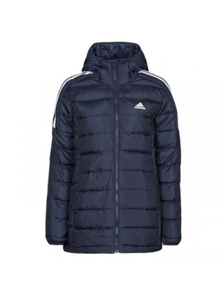 Pikowana kurtka puchowa slim fit Adidas niebieska