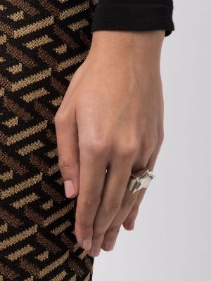 Tähemustriga sõrmus Versace hõbedane