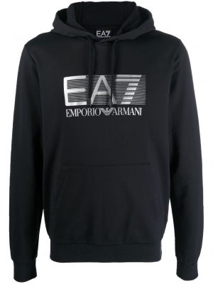 Genser med print Ea7 Emporio Armani blå