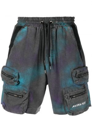 Pantalones cortos cargo con estampado tie dye Mauna Kea gris