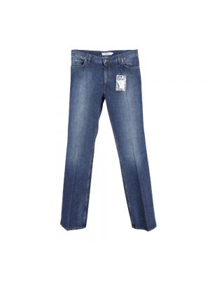 Straight jeans aus baumwoll Saint Laurent blau