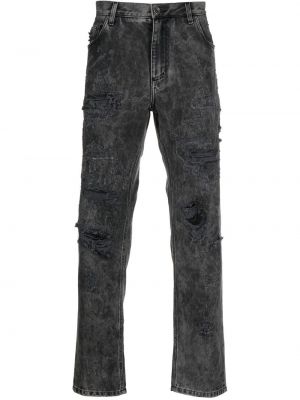 Distressed straight jeans Dolce & Gabbana grau