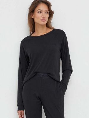 Pižama z dolgimi rokavi Calvin Klein Underwear črna
