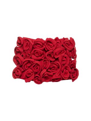 Minigonna di seta con applique Valentino rosso