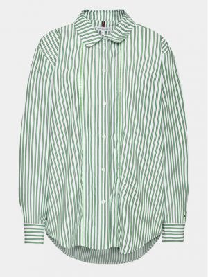 Relaxed fit marškiniai Tommy Hilfiger Curve žalia