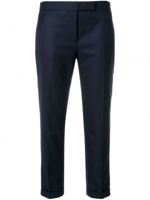 Spodnie skinny fit Thom Browne niebieskie