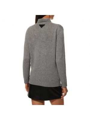 Кашемировый пуловер Prada серый