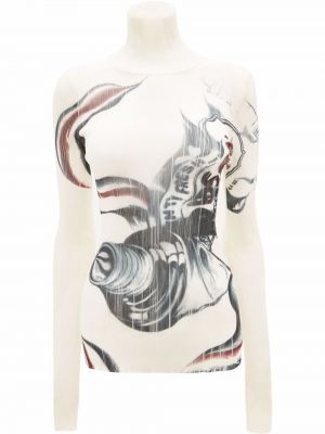 Top con stampa Jw Anderson bianco
