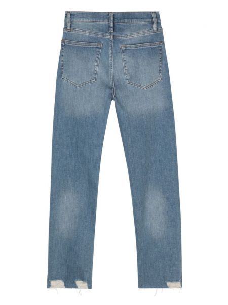 Strečové džíny s vysokým pasem Frame modré