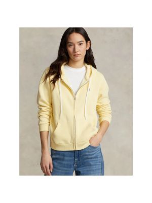 Sudadera con capucha de algodón Polo Ralph Lauren amarillo