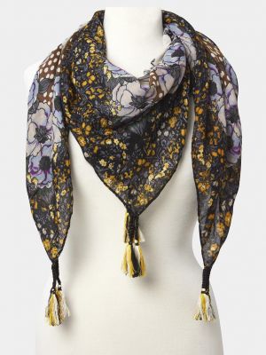 Квадратный шарф в стиле бохо с цветочным принтом Joe Browns фиолетовый