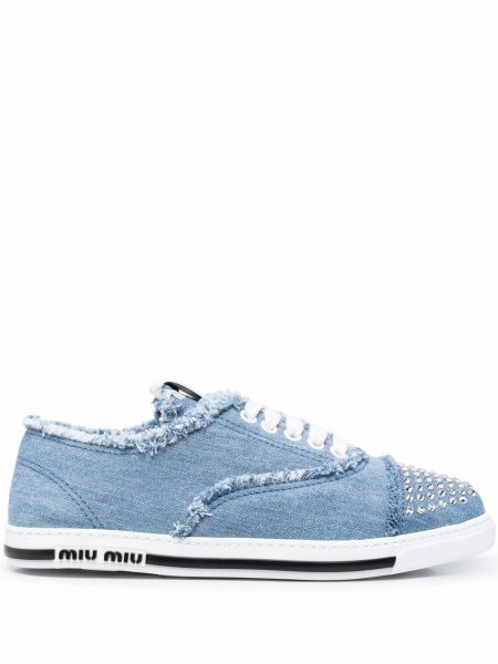 Krystaller sneakers Miu Miu blå