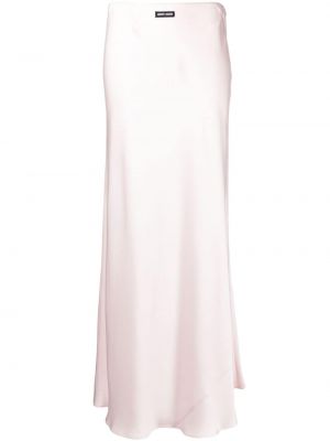 Saténové dlouhá sukně Miu Miu růžové