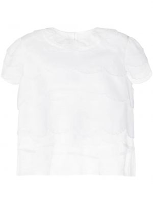 Jedwabna bluzka Maison Margiela biała