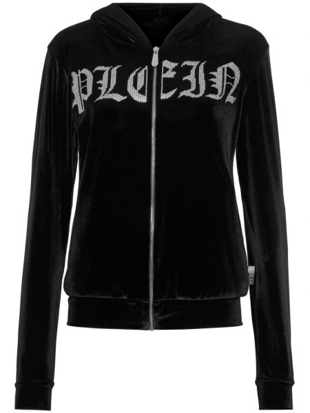 Dugi sweatshirt s patentnim zatvaračem Philipp Plein crna