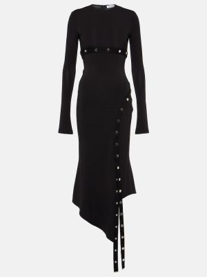 Ασύμμετρη μίντι φόρεμα The Attico μαύρο