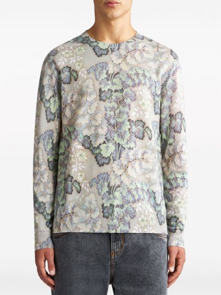 Geblümt sweatshirt mit print mit rundem ausschnitt Etro