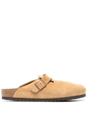 Pantofi din piele de căprioară Birkenstock maro