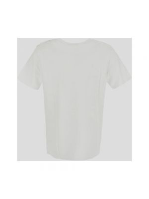 Camiseta de algodón con estampado Balmain blanco