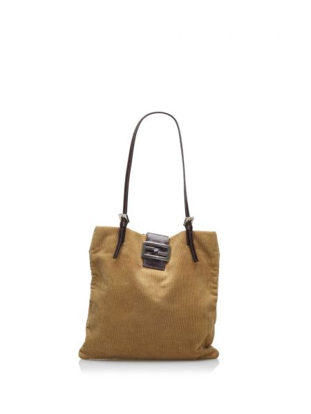 Menčestrová nákupná taška Fendi Pre-owned hnedá