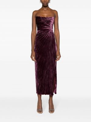 Robe de soirée en velours drapé Maria Lucia Hohan violet