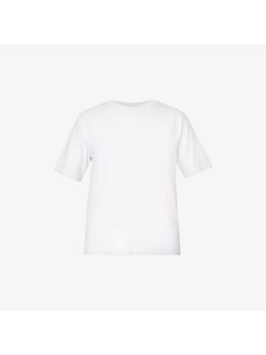 Белая футболка из джерси с круглым вырезом свободного кроя Dries Van Noten