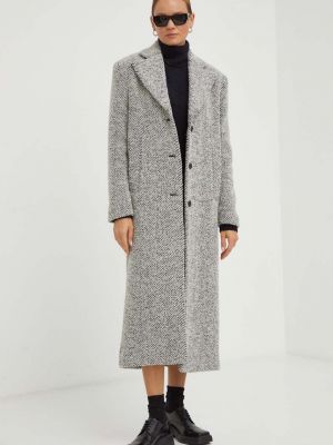 Vlněný kabát Remain šedý