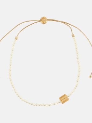 Ogrlica z perlami Miu Miu zlata