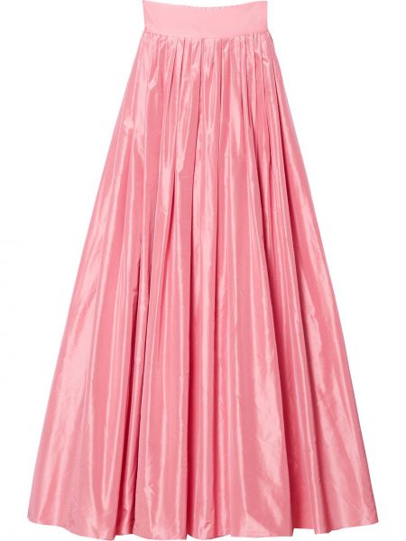 Falda larga plisada Carolina Herrera rosa