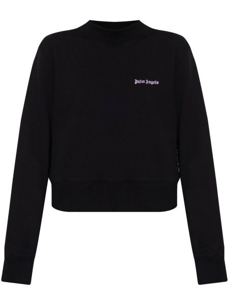 Broderet sweatshirt Palm Angels sort