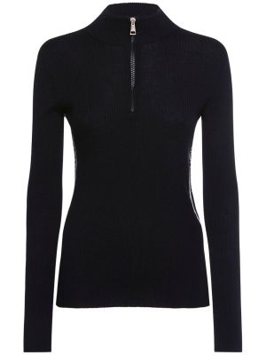 Suéter de lana de punto Moncler negro