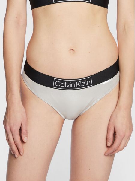 Klasikinis maudymosi kostiumėlis Calvin Klein Swimwear sidabrinė