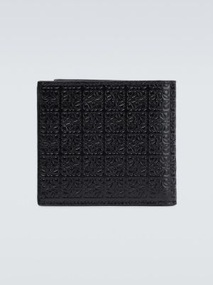 Usnjena denarnica Loewe črna