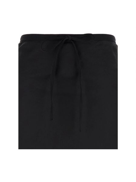 Falda larga de raso Dunst negro