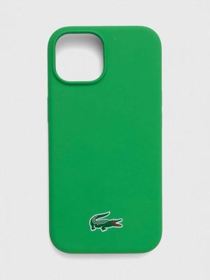 Чехол для телефона iPhone 15 Lacoste зеленый