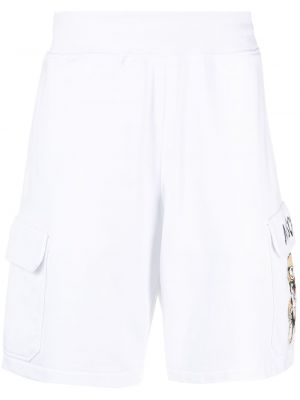 Pamučne kratke hlače Moschino bijela