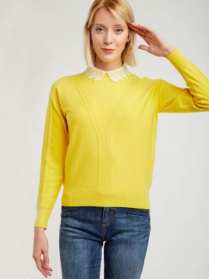 Jersey manga larga de tela jersey Naf Naf amarillo