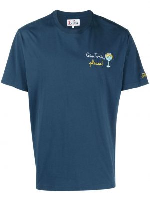 T-shirt ricamato Mc2 Saint Barth blu