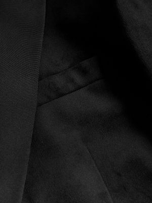 Бархатный приталенный костюм Marks & Spencer черный