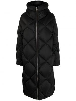 Παλτό με κουκούλα Ienki Ienki μαύρο