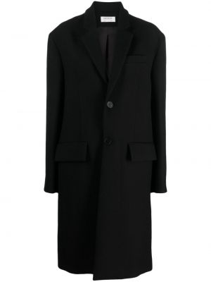 Hedvábný vlněný kabát Gauchere černý