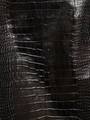 Kožna suknja Versace crna