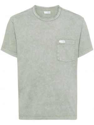 T-shirt en coton avec applique Fay vert